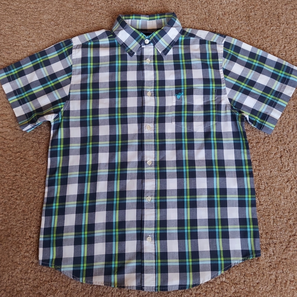 Youth Button Down Short Sleeve Shirt - Wrangler Jean's Co.